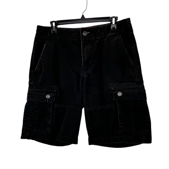 Lazer Garment Co Cargo Shorts size 33 Men Black Utility Workwear Thick Fabric - Picture 1 of 5